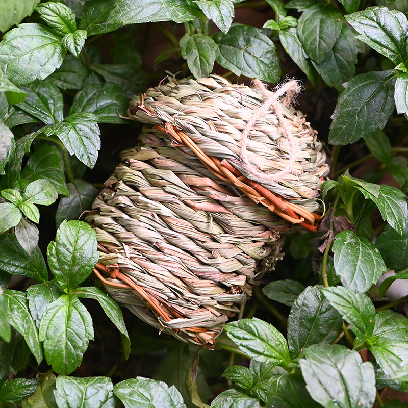 1618020940626 - Creative Straw Birds Nest Handicraft Hand-Woven Straw Bird Cage