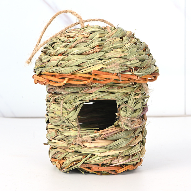 1618020940635 - Creative Straw Birds Nest Handicraft Hand-Woven Straw Bird Cage