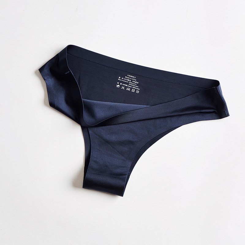 Thong Women's Ice Silk Seamless One-piece Thong Panties