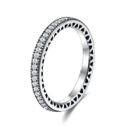 Full Diamond Proposal Diamond Ring Female 925 Silver Ring