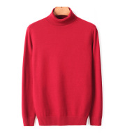 Men's High-neck Thick Warm Solid Color Casual Sweater