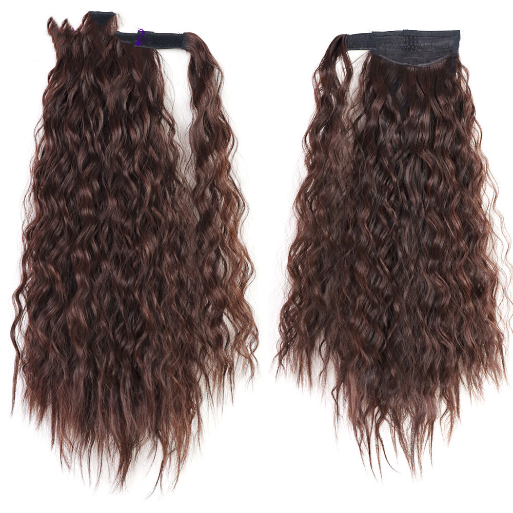 Velcro Ponytail Pocket Hair Extension Piece For Curly Hair Water Ripple