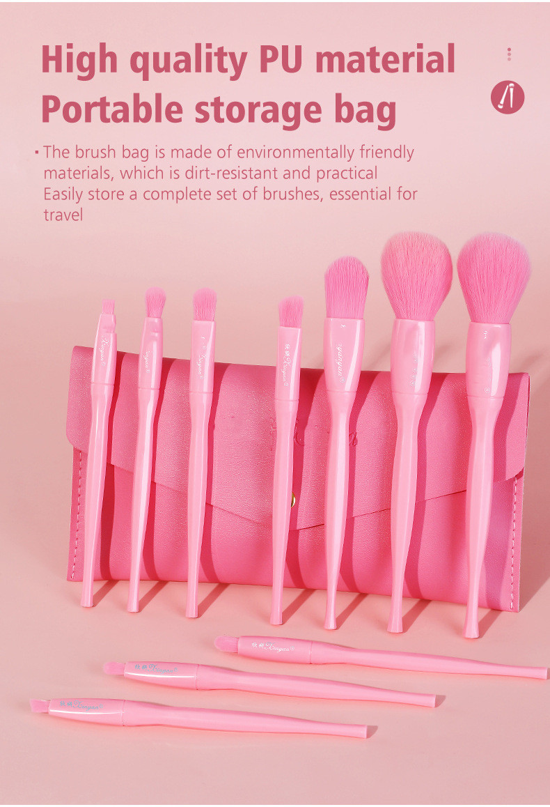Candy Color 10-Piece Makeup Brush Set for Beauty