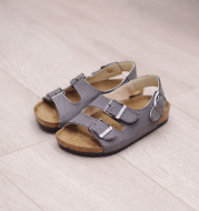 Children's Cork Sandals, One-Word Shoes, Flip-Flops, Beach Double Rings