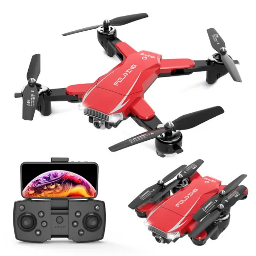 Color: Red, style: A - Aerial HD Folding 4K Children's Toys