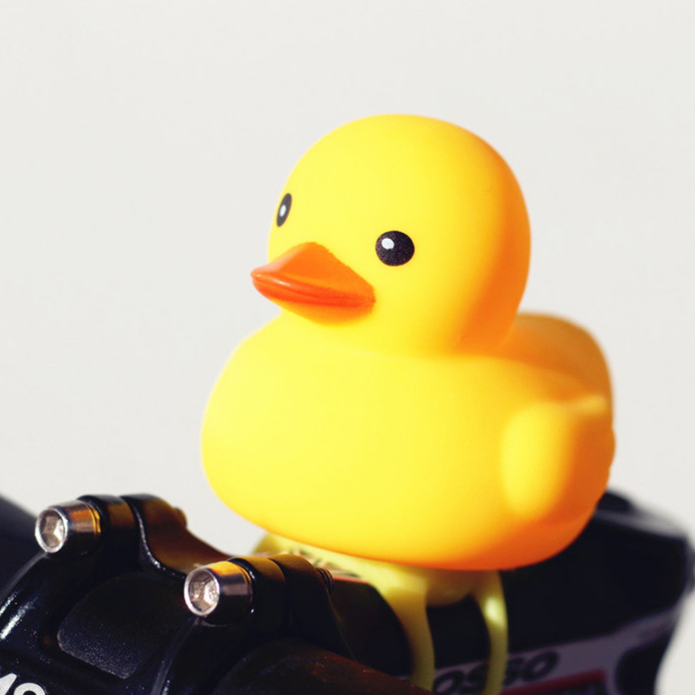 Cute Bike Horn And Bicycle Light Rubber Duck Alarm Bel at Rs