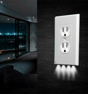 Durable Convenient Outlet Cover Duplex Wall Plate Led Night Light Cover 