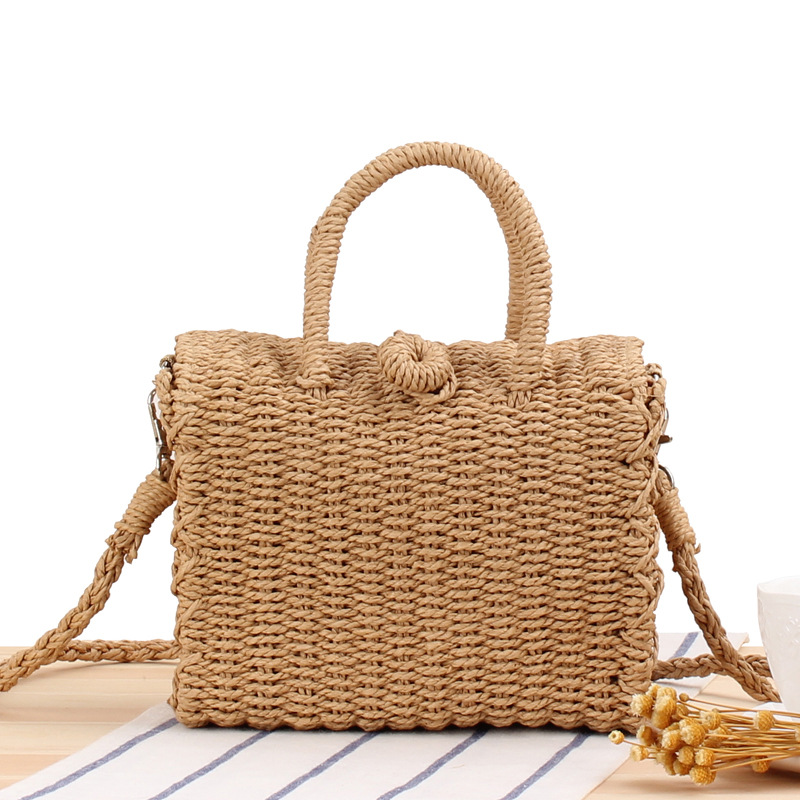 Crossbody Carrying Casual Straw Beach Bag - CJdropshipping