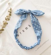 Knotted Rabbit Ears Hair Band Headband Three-state Jewelry Female Denim Elastic Tie Hair Hoop Headwear