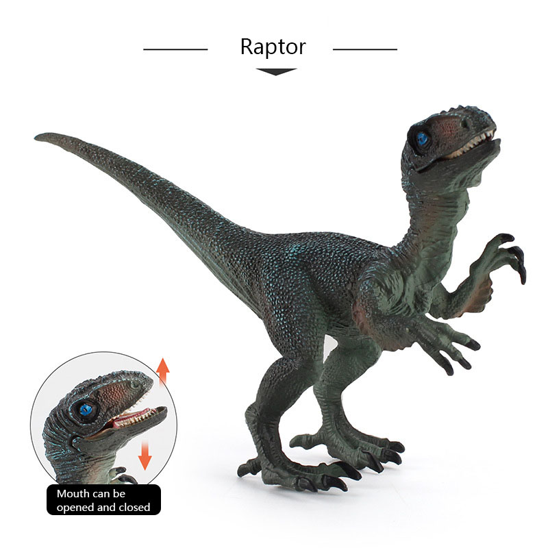 style: ZQDSL34A Velociraptor 76.5g - Simulation Ancient Dinosaur Jurassic Era Animal Model Velociraptor Dilophosaurus Plastic Dinosaur Ornaments Wholesale