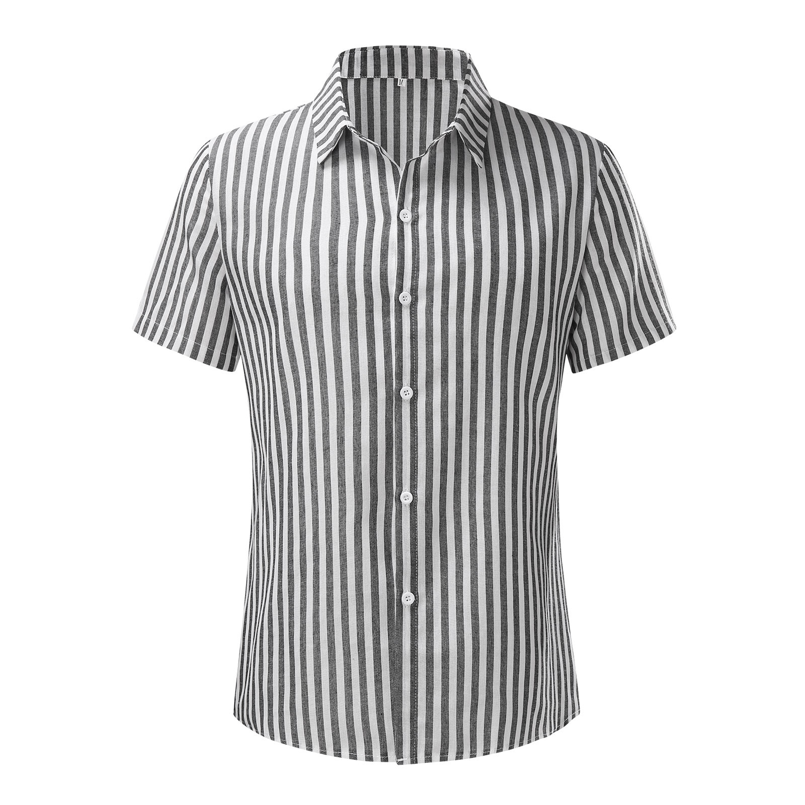 1618988857134 - Striped Print Short Sleeve Men's Shirt