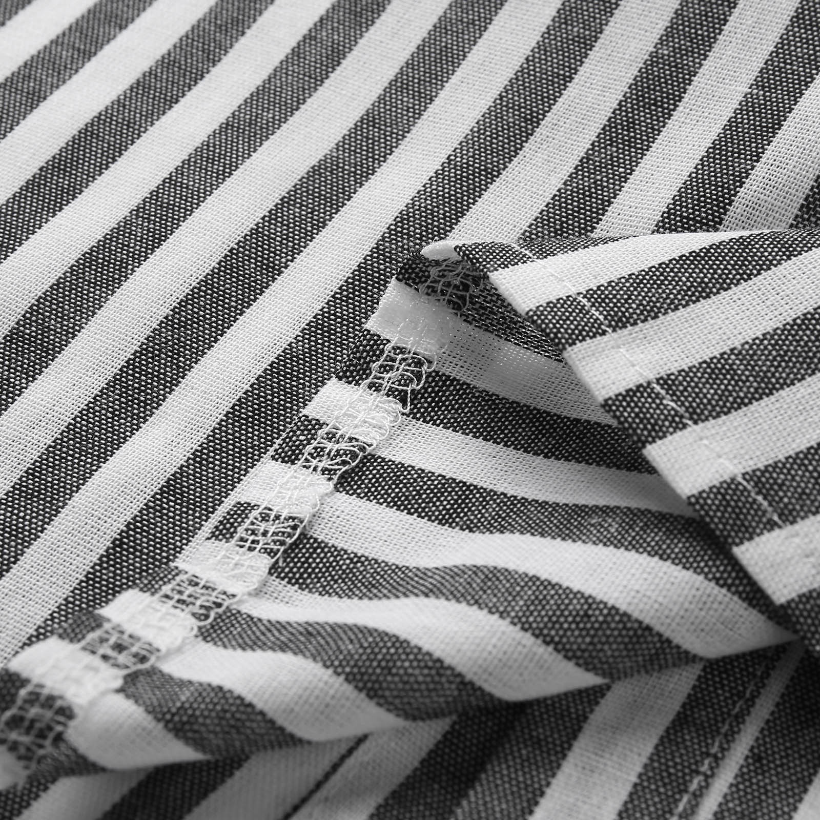 1618988866992 - Striped Print Short Sleeve Men's Shirt