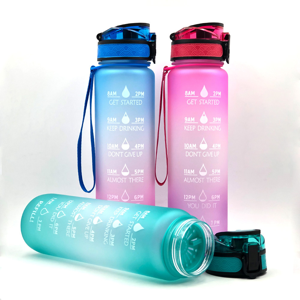 water bottle with time marker