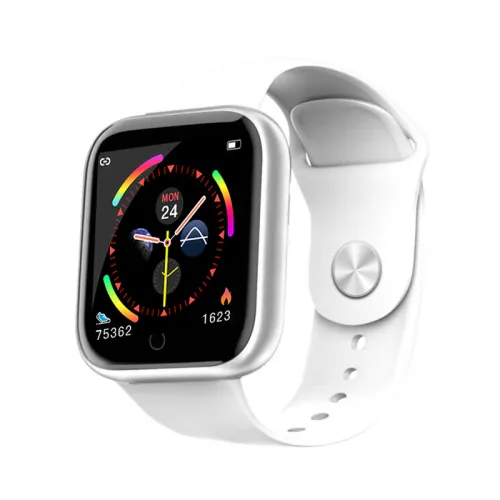 Color: White - Compatible with Apple , Smart Bracelet Sports Pedometer Blood Pressure Heart Rate Sleep Detection Bluetooth Watch
