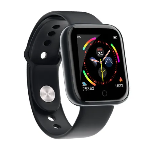 Color: Black - Compatible with Apple , Smart Bracelet Sports Pedometer Blood Pressure Heart Rate Sleep Detection Bluetooth Watch