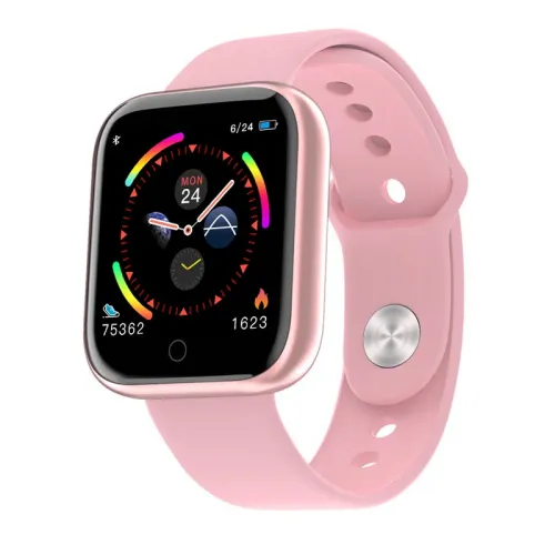 Color: Pink - Compatible with Apple , Smart Bracelet Sports Pedometer Blood Pressure Heart Rate Sleep Detection Bluetooth Watch