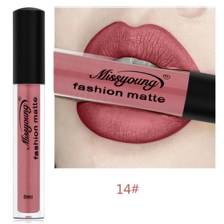 Lip Gloss Liquid Lipstick-Non-Stick Cup Matte Makeup Lipstick