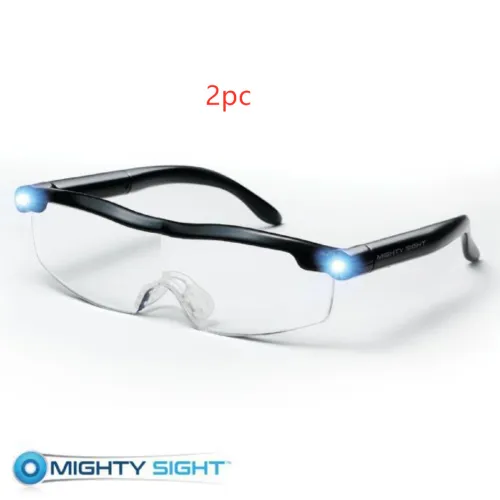 Color: Transparent black2pc - USB LED Light Is Transparent, Can Schedule Reading Glasses