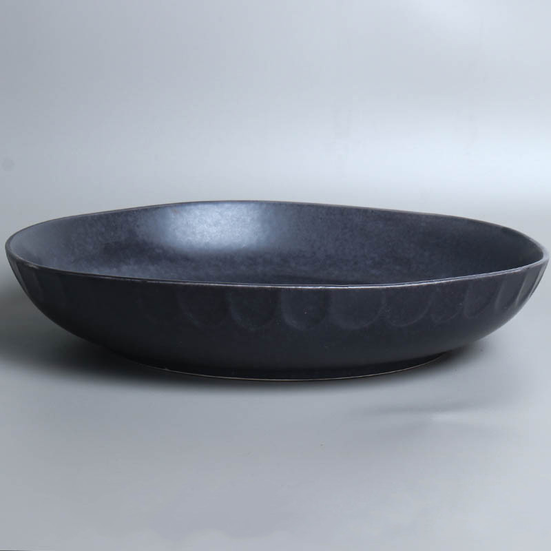 style: 28 - Creative Ceramic Retro Big Soup Bowl Household Large Pickled Cabbage Fish Bowl Restaurant Super Large Lobster Bowl Ice Cracked Bowl Tableware