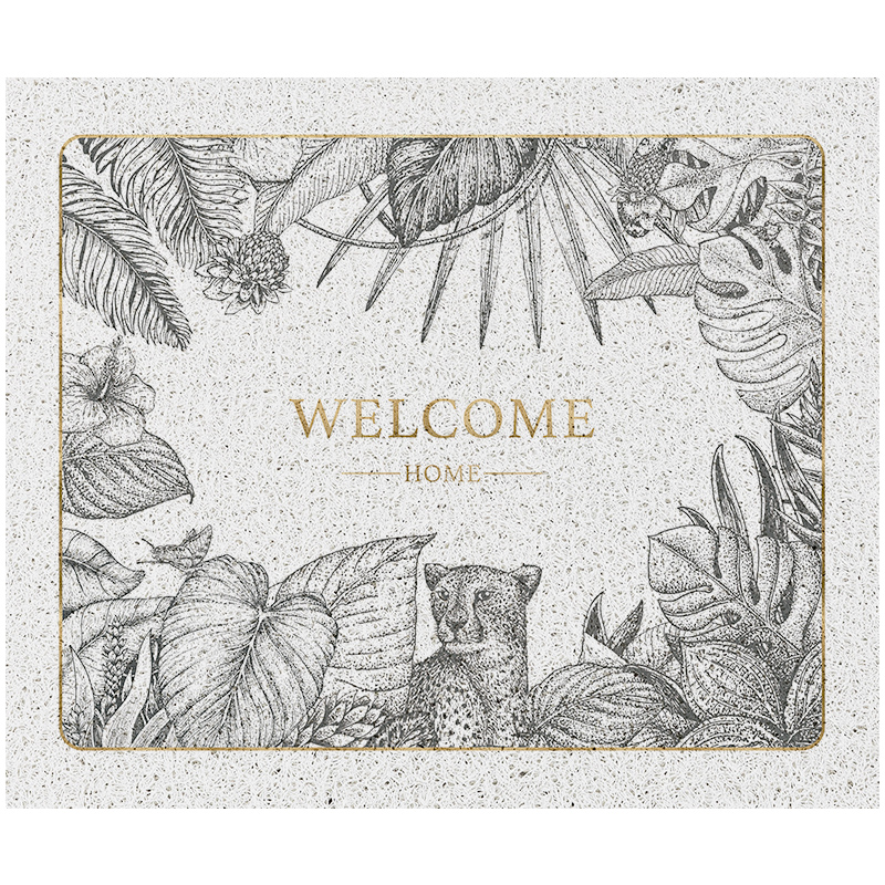style: F, Size: 45CMx75CM - Entrance Door Mat Semicircle Nordic Entrance Door Silk Circle Non-Slip Carpet