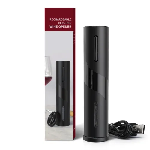 Color: Black, style: Rechargeable - Electronic Bottle Opener Qier Plastic USB Rechargeable Wine Electric Electronic Bottle Opener