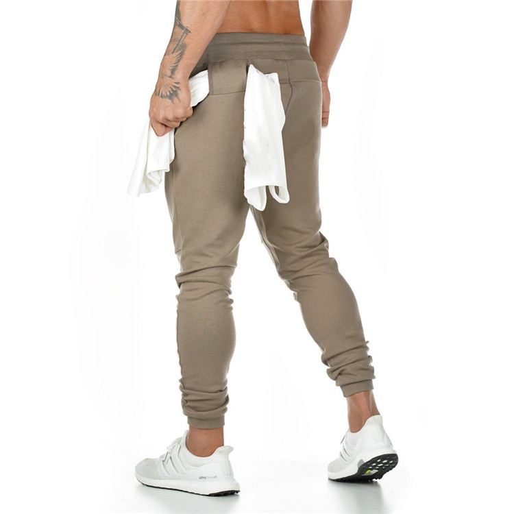 Men Drawstring Waist Zip Pockets Cargo Sweatpants With Towel Loop