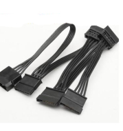 Molex 4pin IDE 1 to 5 SATA 15Pin Hard Drive Power Supply Spl