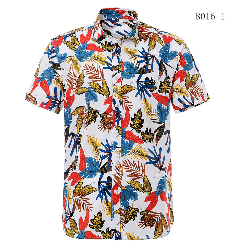 Hawaiian Print Short Sleeve Men's Shirt - CJdropshipping