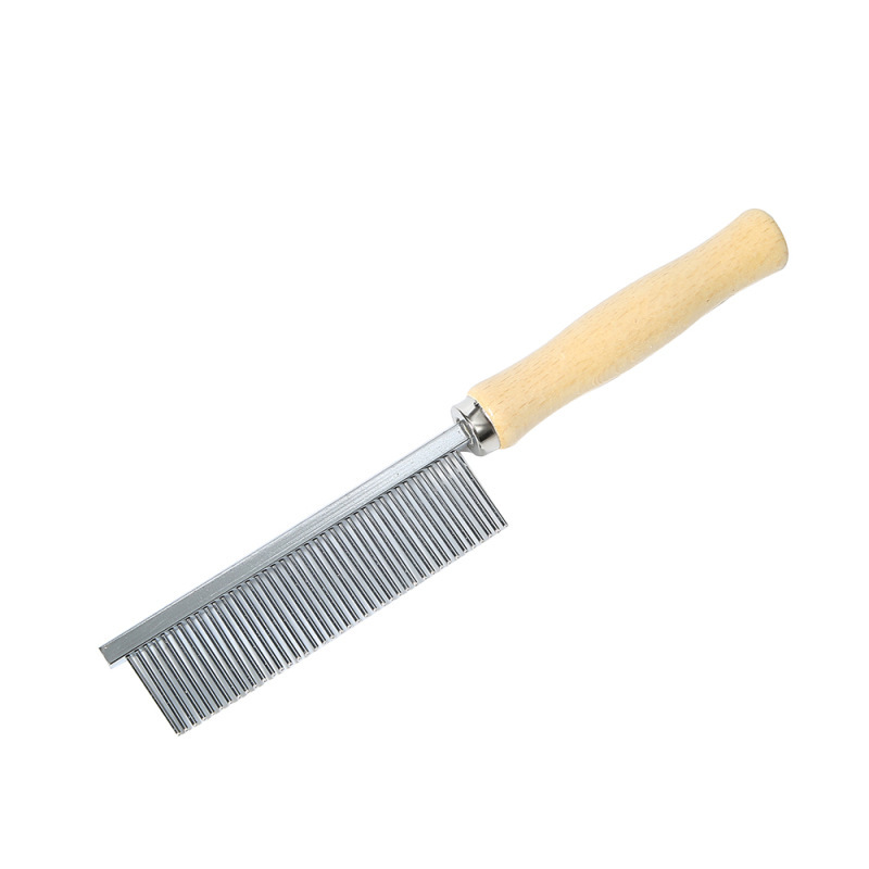 Cat And Dog Grooming Open-Knot Comb, Large Wooden Handle Comb ...