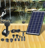 Solar Small Garden Mini Flower Fountain Poolroom