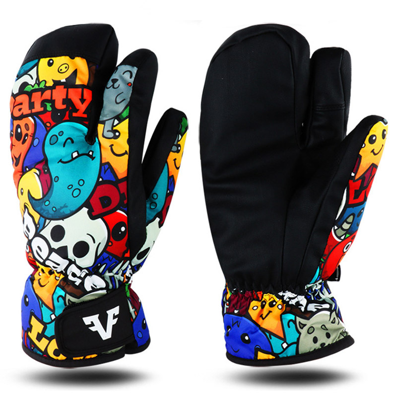 Insulated Three-Fingered Ski Gloves