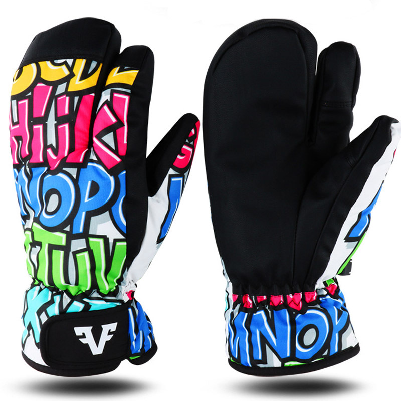 Insulated Three-Fingered Ski Gloves