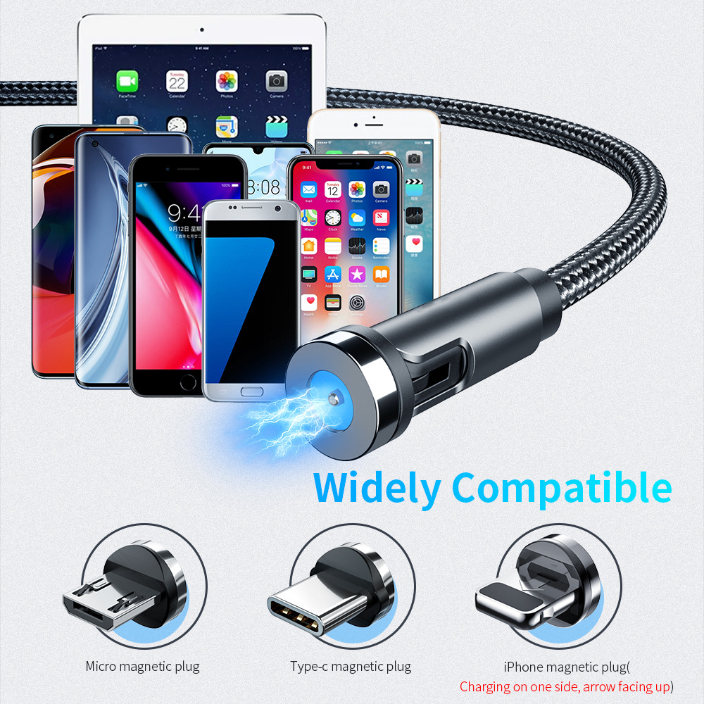 Free Rotating elbow one drag three rotating magnetic Wire charger