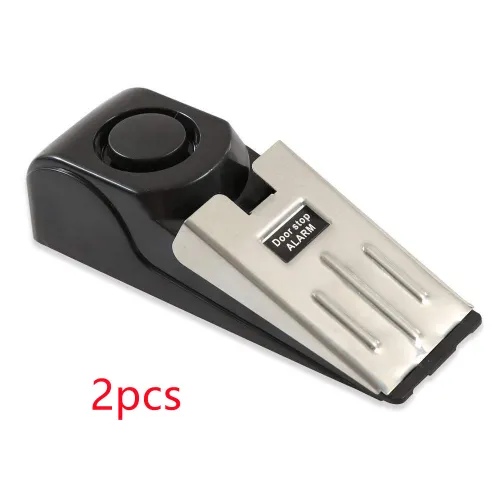style: A 2pcs - Electronic Burglar Alarm Intelligent Home Security Wedge Door Stop Alarm System Device Hotel Intruder Alert Detection