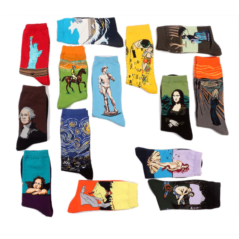 1619938789860 - Moxiao factory direct selling Qiudong men''s socks new personality literature retro world famous painting men''s socks oil painting men''s socks