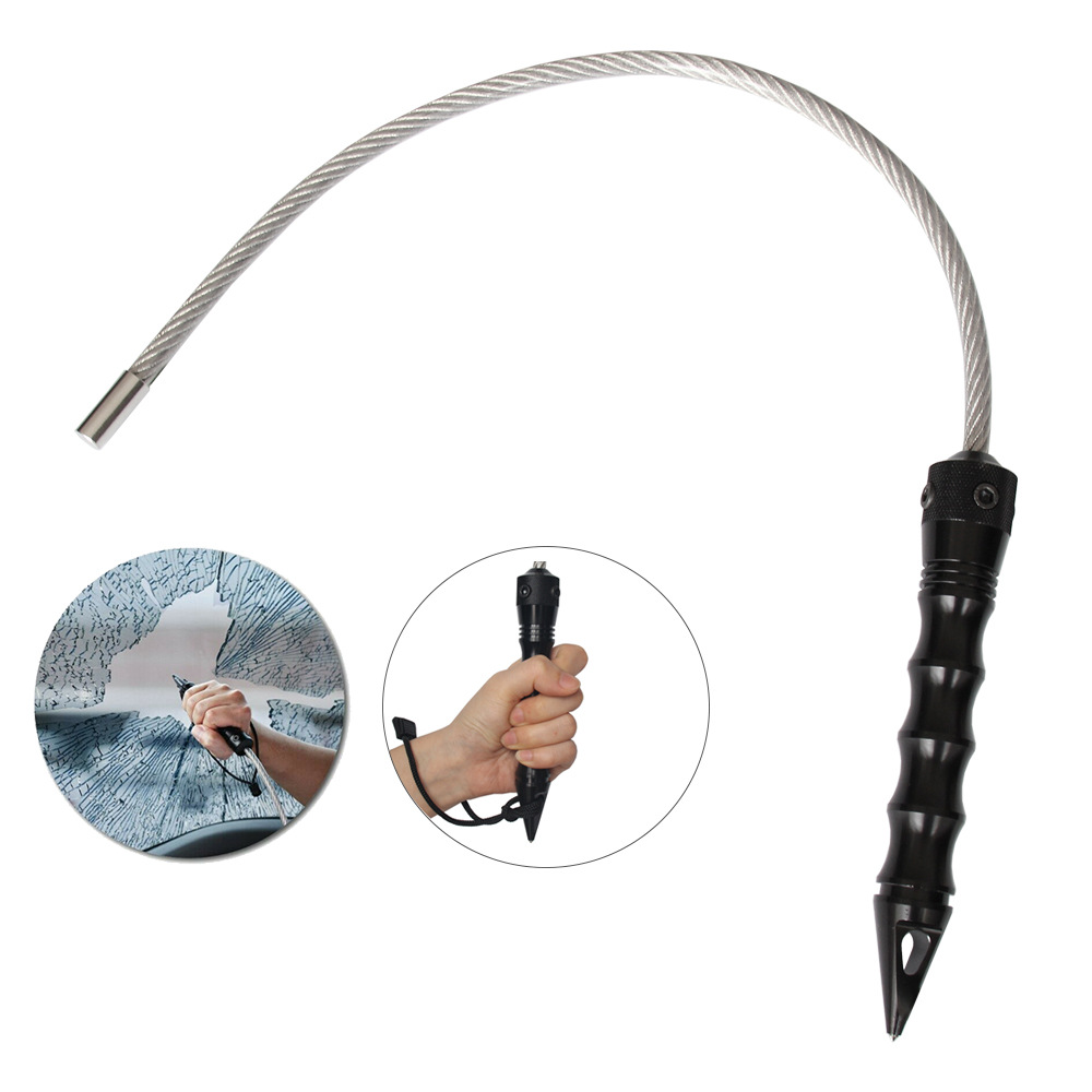Stinger Tactical Whip Emergency Tool Self Defense Aluminum Anti Skid