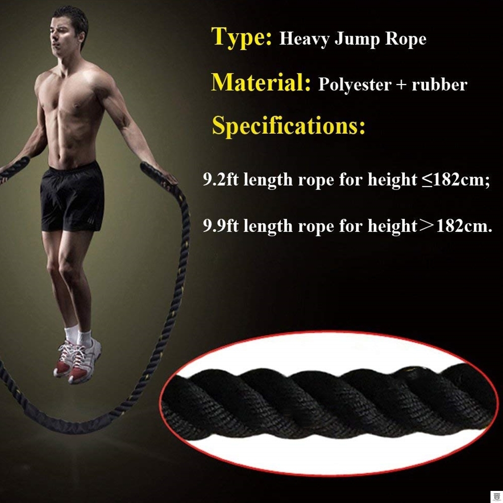 25mm Fitness Heavy Jump Rope Crossfit Weighted Battle – Benski's Basement