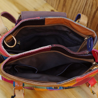 Stitching Color One-Shoulder Diagonal Bag—1