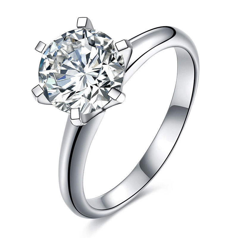 platinum moissanite engagement ring