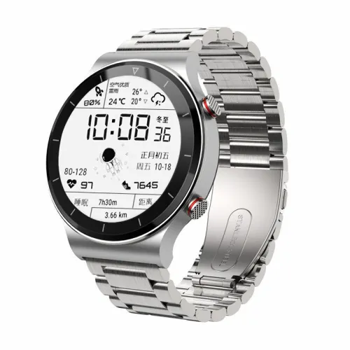Color: Silver steel belt silver case - Smart Watch Male And Female Students Sports Multi-Function