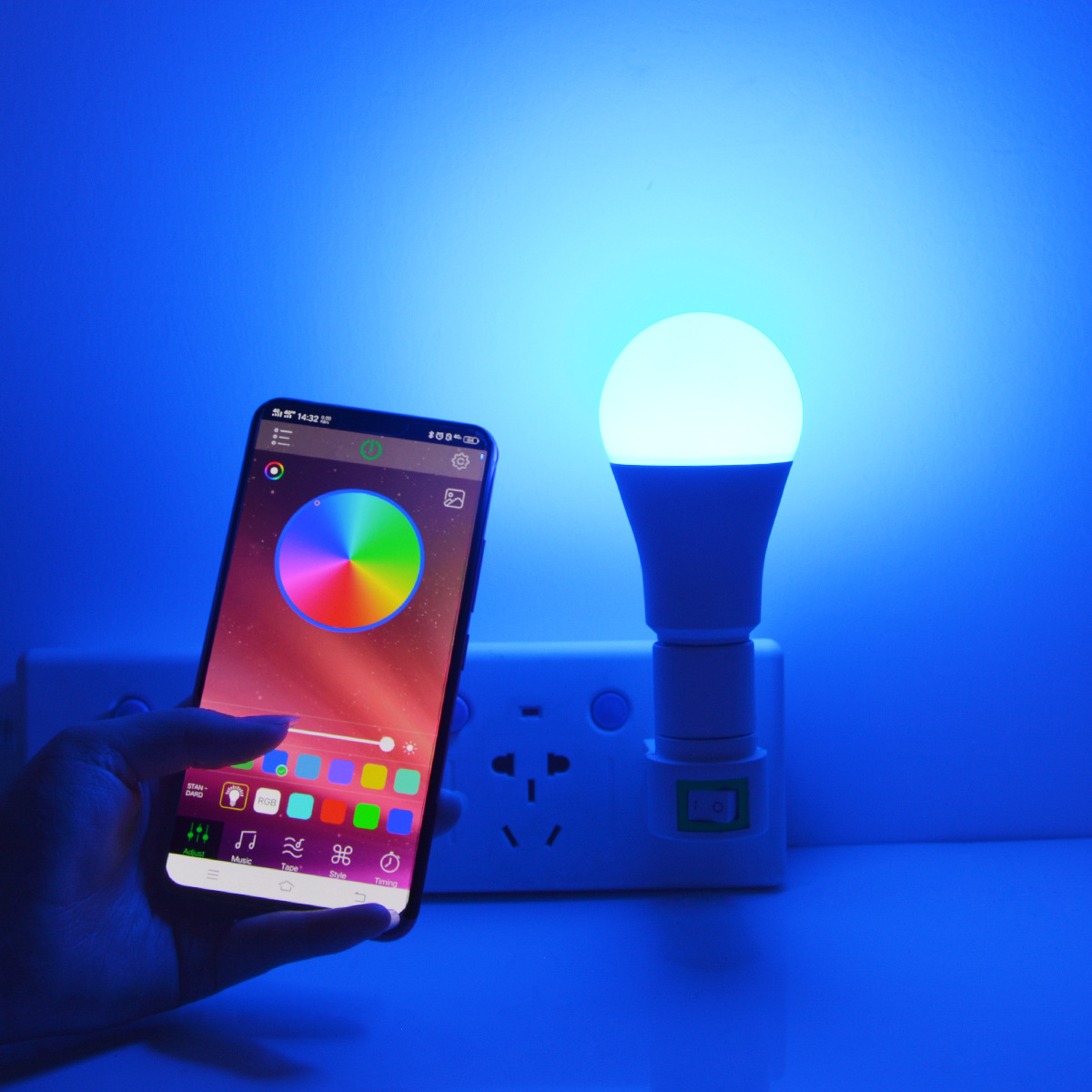 Led Smart Bluetooth Bulb Light Mobile Phone Dimming Color Music Group Control - CJdropshipping