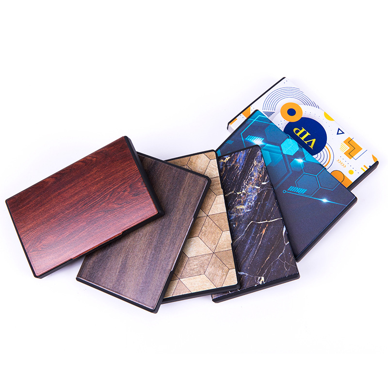 Fashion Wood Grain Card Holder Business Card Case CJdropshipping