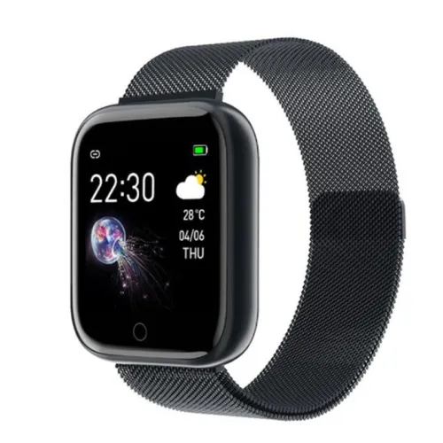 Color: Black steel - Compatible with Apple , Smart Bracelet Sports Pedometer Blood Pressure Heart Rate Sleep Detection Bluetooth Watch