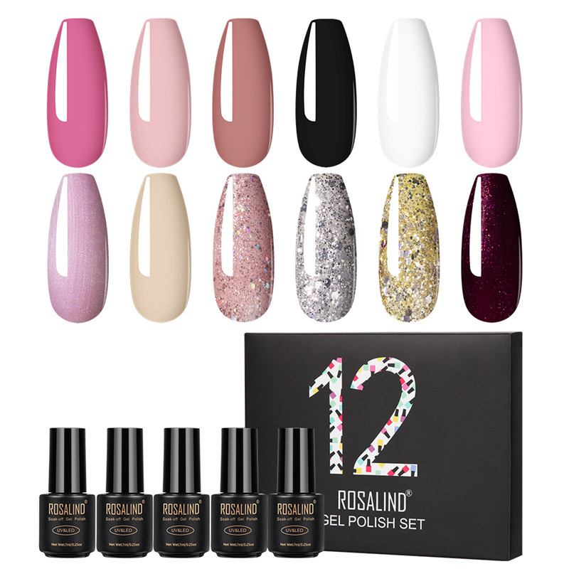 Color: K Pack - Fluorescent color nail polish set 12 bottles
