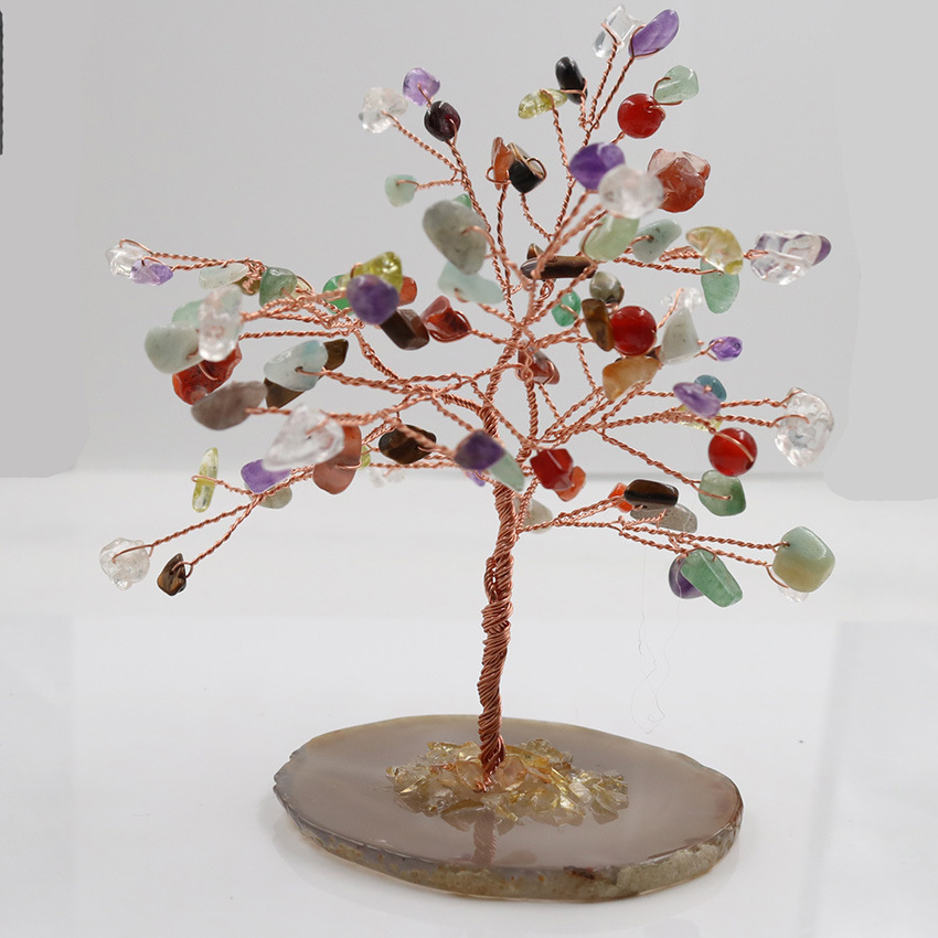 Natural Crystal Tree Ornaments Office Decoration CJdropshipping