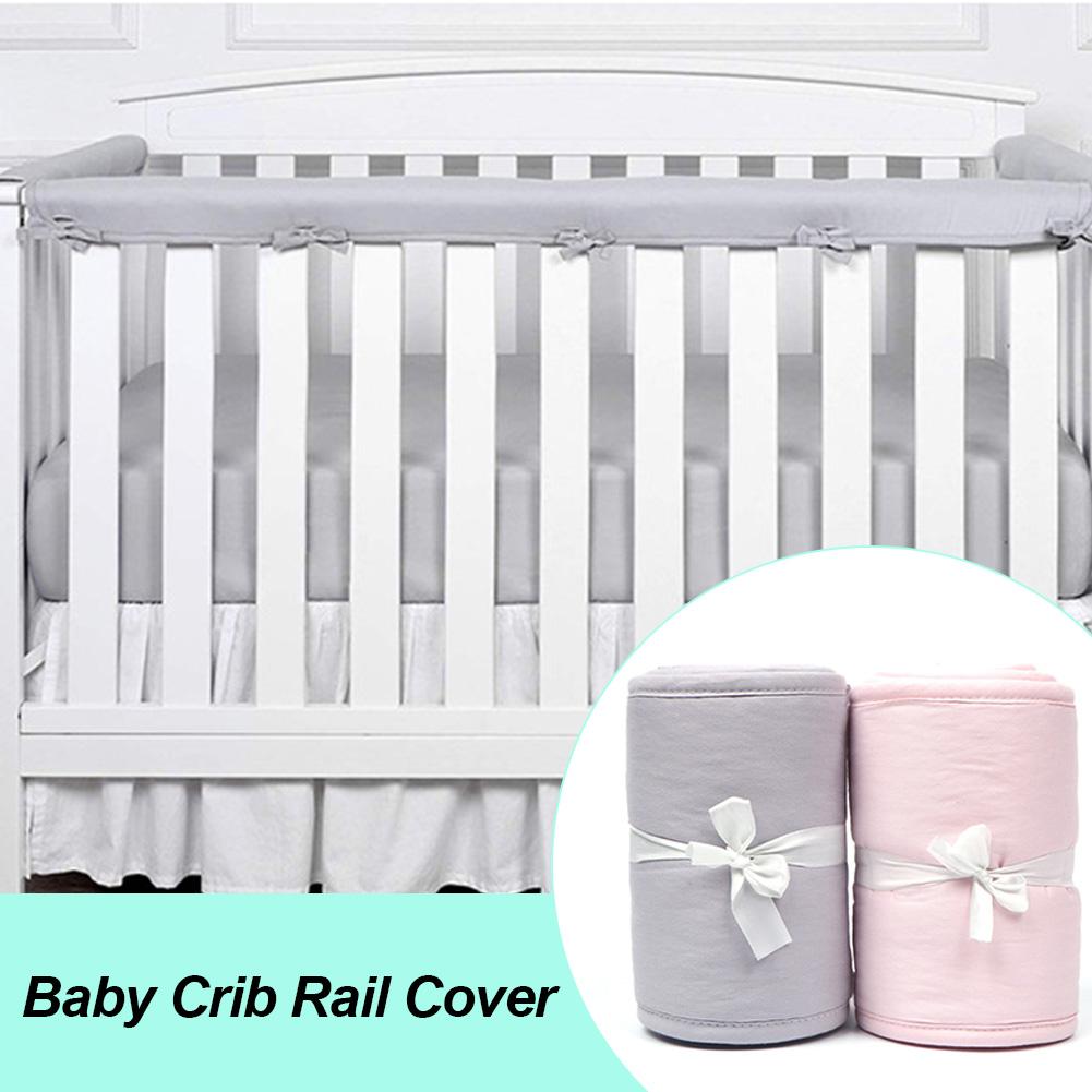 Crib - Baby Anti-bite Solid Color Bed Fence Anti-collision Strip Cover