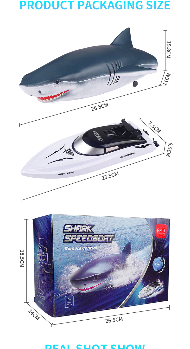 Electric RC Shark Speed Boat 15
