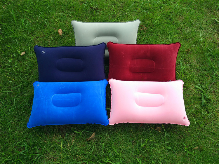 Wholesale Outdoor Pvc Pillows Travel Camping Thick Flocking Rectangular