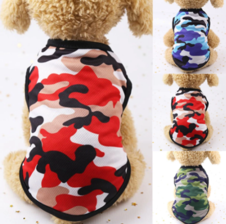 DogMEGA Printed Mesh Camouflage Breathable Shirt  for Small Dog