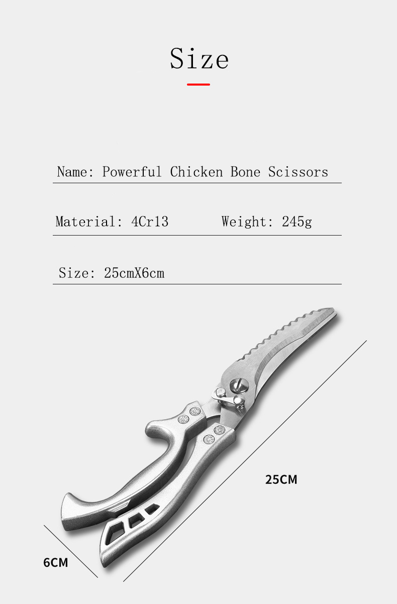 chicken bone cutting scissors, chicken scissors, Stainless Steel Chicken Bone Scissors